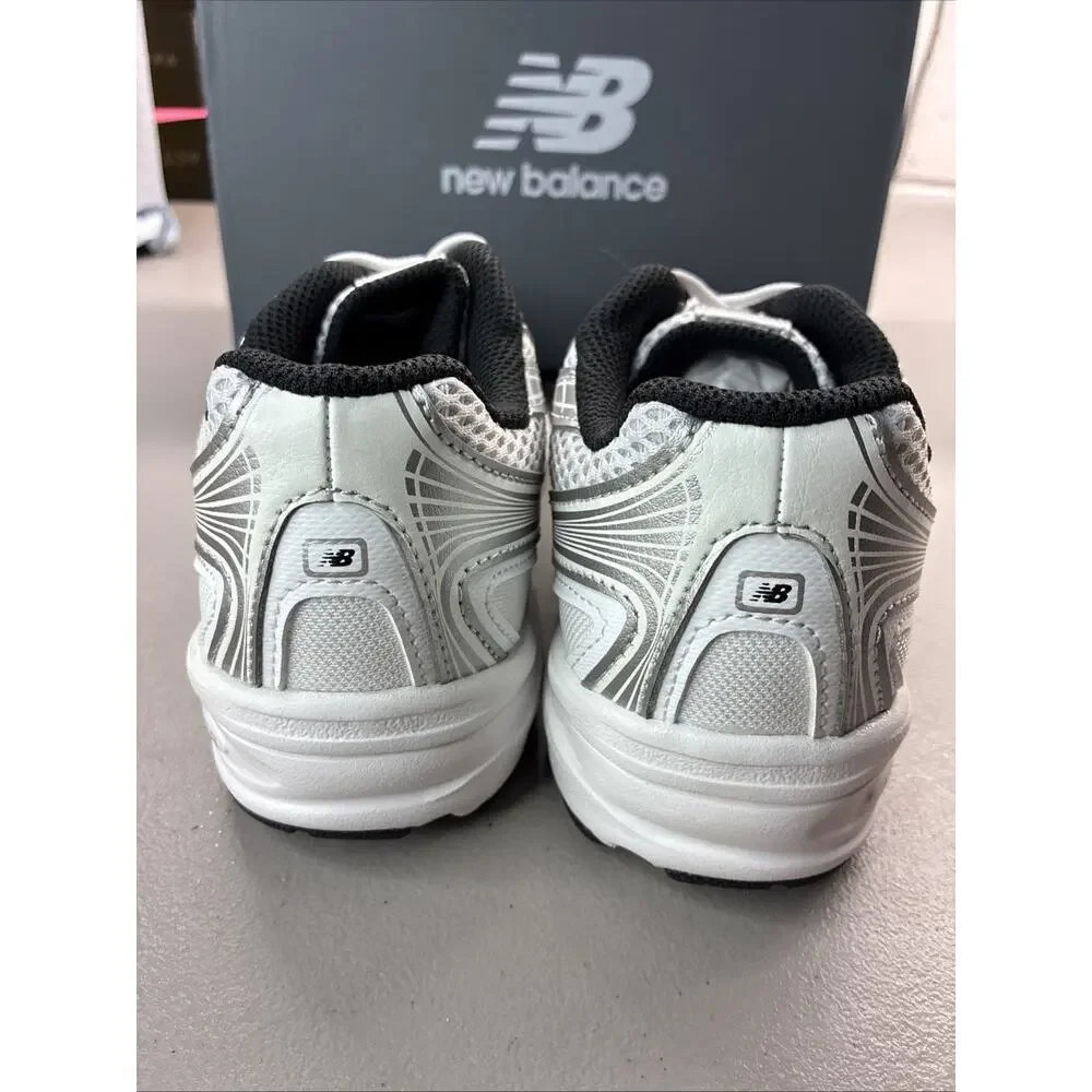 New Balance 740 Bungee Lace Grey Black Mesh Sneakers Unisex Kids Size 3